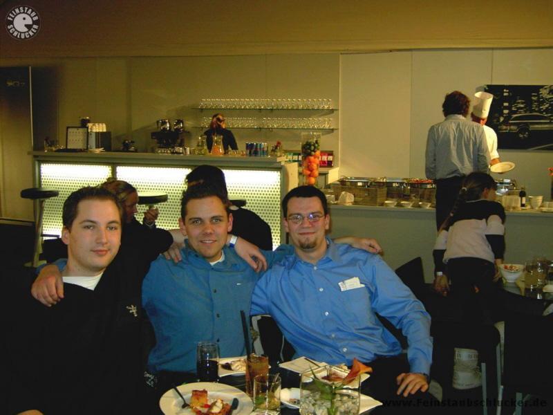 Alex, Marko und Martin in der Dinner-Lounge